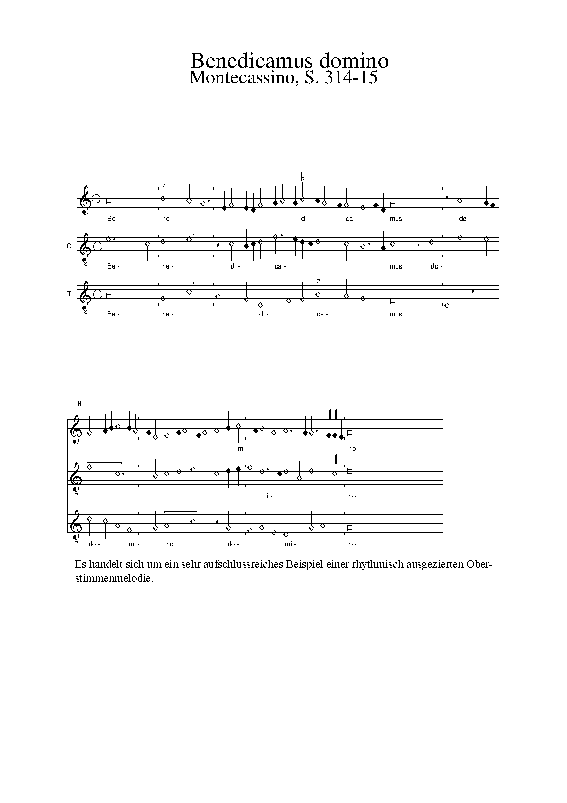 Benedicamus Domino, IA 2052 — Complete Score (modern clefs) 乐谱预览