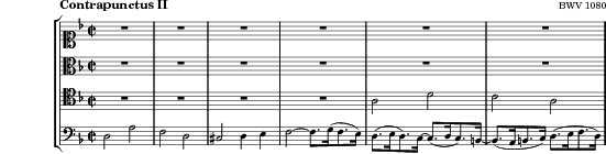 Die Kunst der Fuge, Contrapunctus II 乐谱预览
