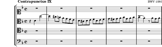 Die Kunst der Fuge, Contrapunctus IX 乐谱预览