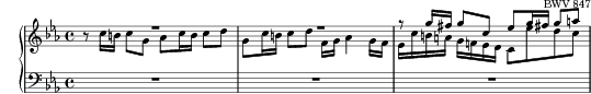 Das Wohltemperierte Clavier I, Fuga II 乐谱预览