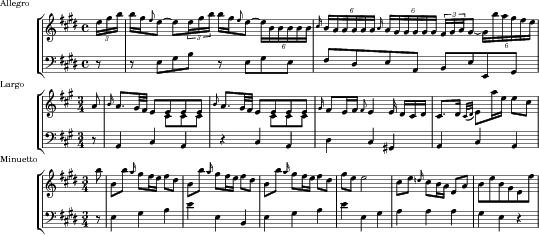 Sonata in E Per Mandolino, e Basso 乐谱预览