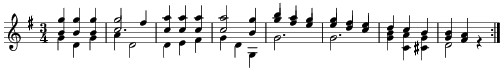 Six divertissements pour la guitare, n°1 Minuetto 乐谱预览