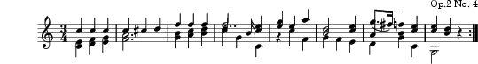 Six divertissements pour la guitare, n°4 Menuetto 乐谱预览