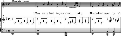 Flee As A Bird 乐谱预览